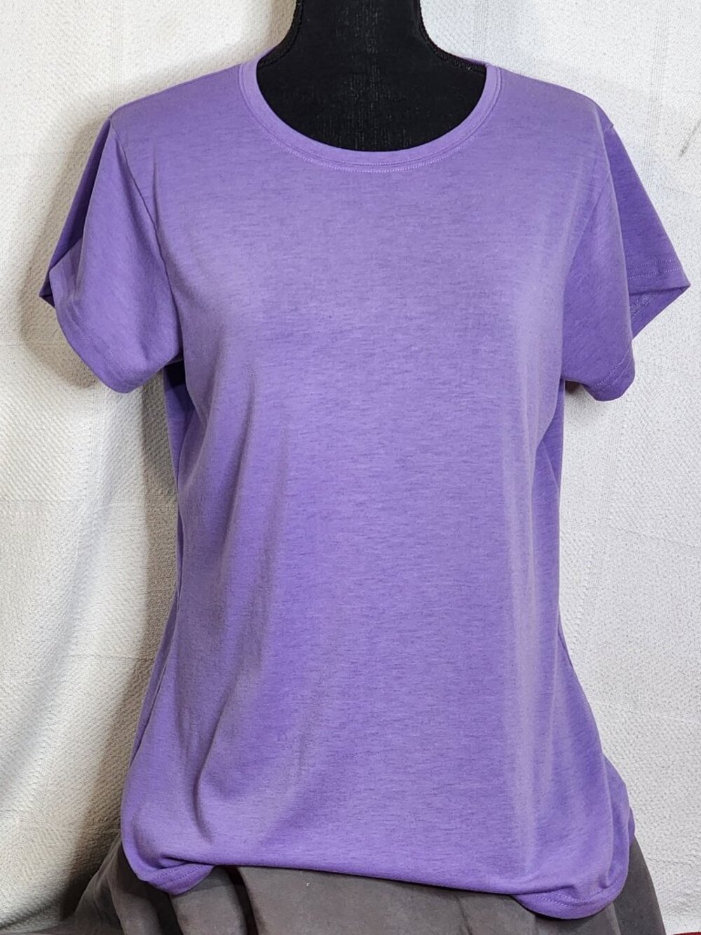 Vapor Apparel Cap Sleeve Lilac Performance Poly Span Crew Neck Athletic Tee XXL